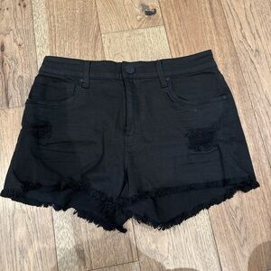 Kut from the Kloth Black Frayed Jean Shorts
